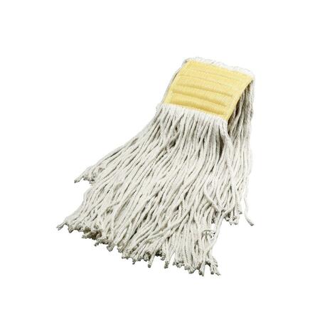 JANICO Pec No. 24 Cotton Wide Band Cut End Mop Head, White, 12Pk 3024  (PEC)